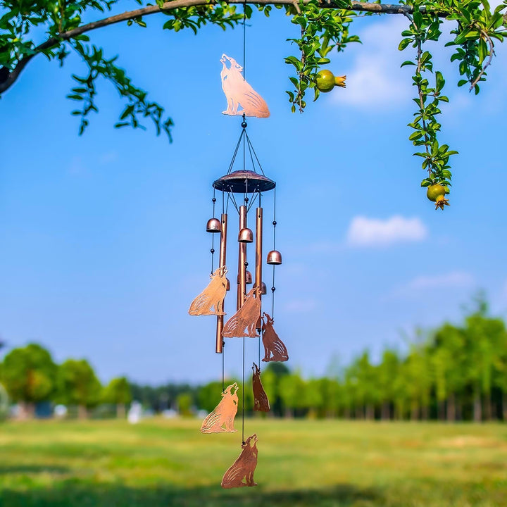 Windspiel mit Wölfen, Geschenke mit Wolf für Frauen/Männer/Mutter/Frau/Oma, Geburtstagsgeschenk, Ged