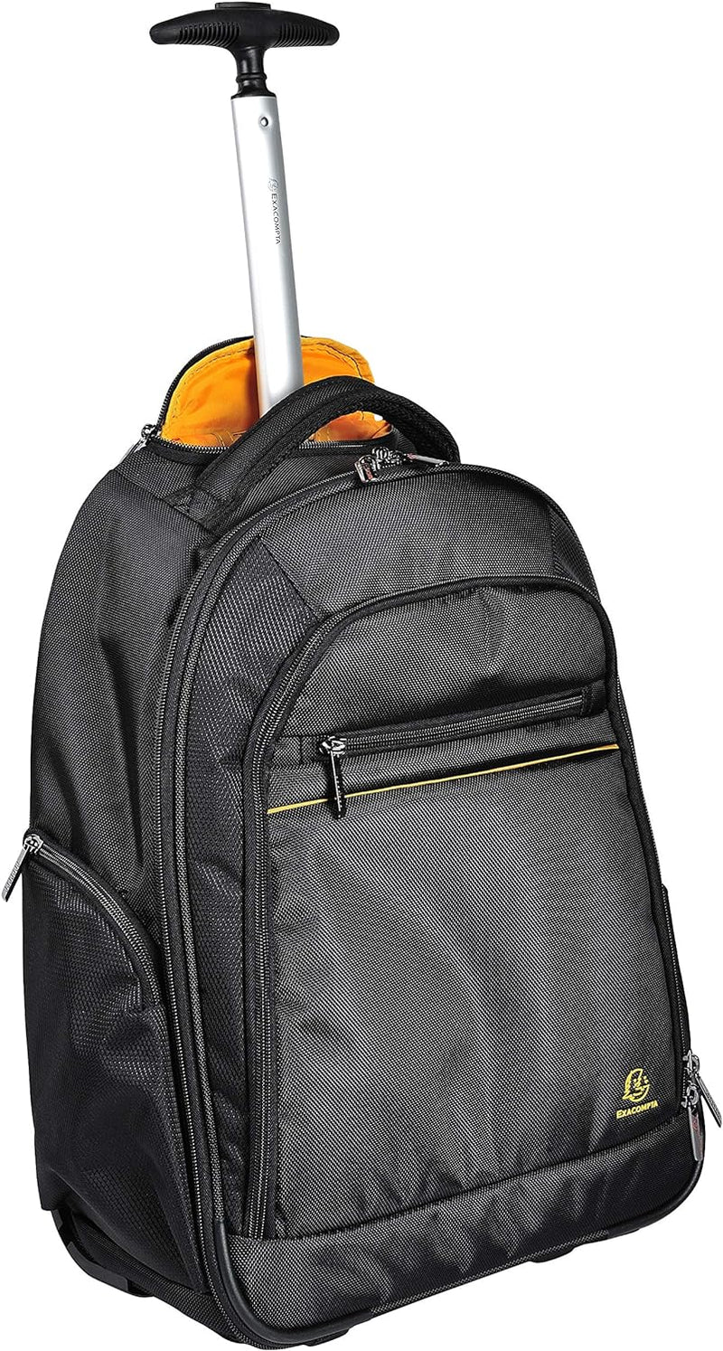 Exacompta 18634E Premium Rucksack Exabusiness mit 15,6" Laptopfach, ausziehbarer Trolleygriff und Ro