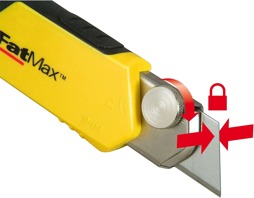 Stanley FatMax Cutter-Messer mit Magazin 0-10-486 (25mm Klingenbreite, 215mm Länge, Klingenführung a