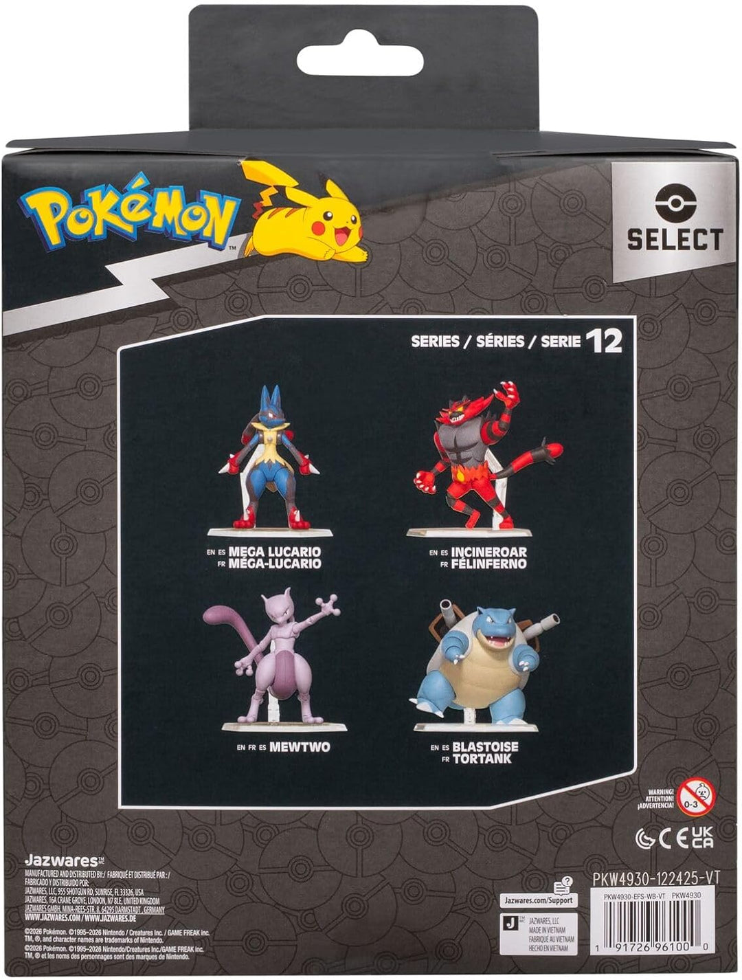 Pokémon PKW4930 Select 15 cm Turtok Super-Artikulierte Figur | Offizielles Figur
