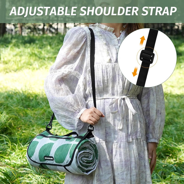 Picknickdecke, extra gross – wasserdicht, sanddicht, Schultergurt, maschinenwaschbar, Outdoor-Decke