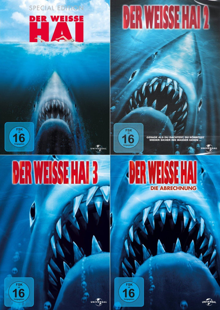 DVD Der Weisse Hai, komplette Sammlung 1 2 3 4 – JAWS Quadrilogy, DVD