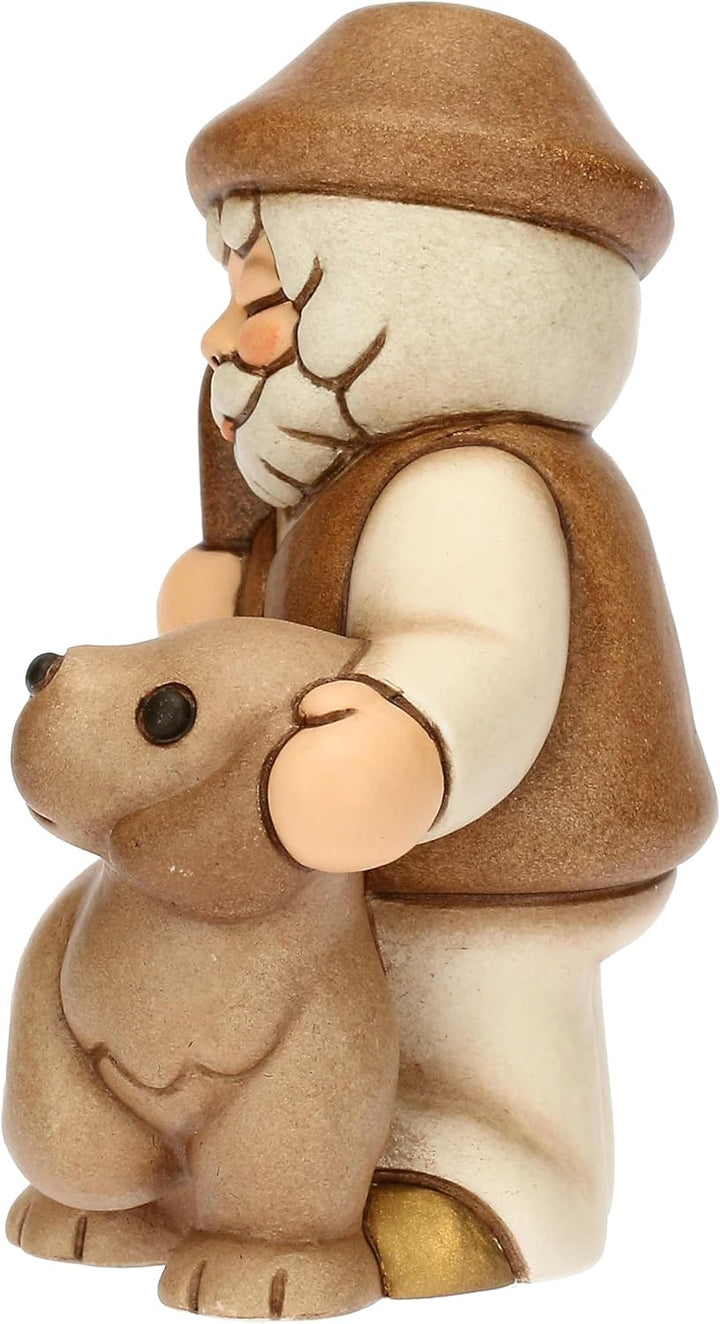 Thun - Hirte mit Hund - Keramik - Kollektion Klassische Krippe - 5,8 x 4,8 x 7,9 cm