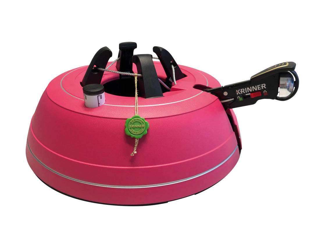 Krinner Sonder Edition Weihnachtsbaum Christbaumständer Premium L PINK inkl. Fusspedal- und Einseilt