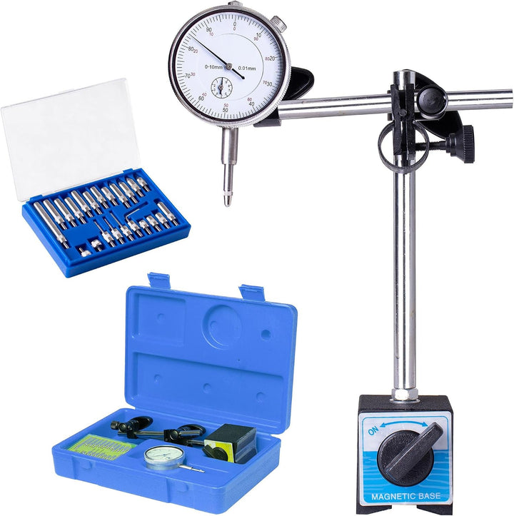 TC TECHNIC Messuhr Spur 0-10 mm Meter Präzise 0.01 Auflösung Universal Messuhr SK1938S-22, SK1938S-2