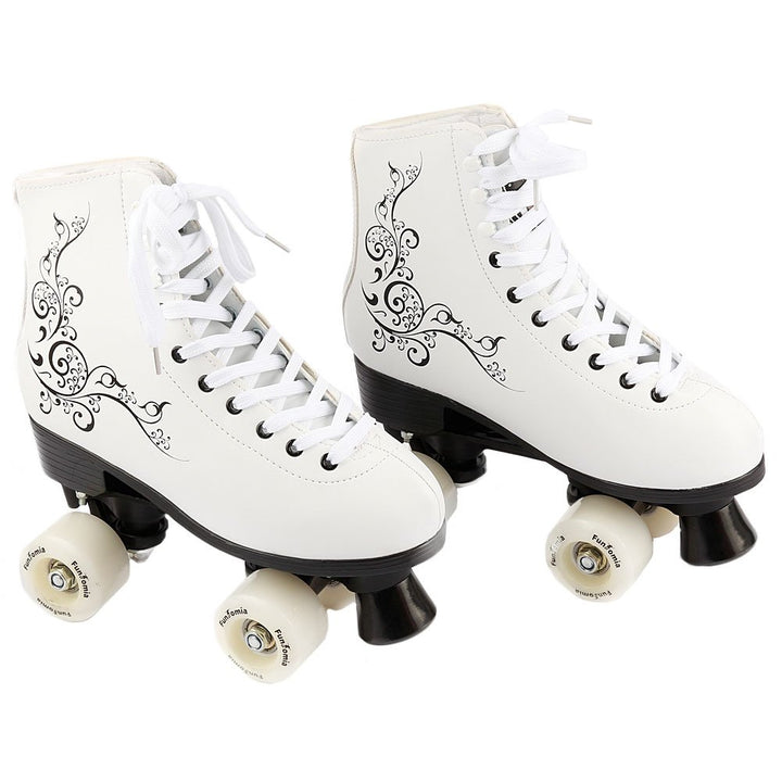 Rollschuhe/Discoroller in Grössen 30-44 - Rollerskates Disco Roller Skate Indoor Outdoor 36 Weiss, 3