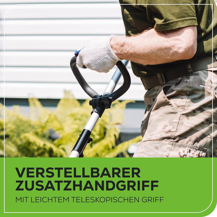 Greenworks 40V Akku Rasentrimmer für mittelgrosse Gärten, höhenverstellbar, 30 cm Schnittbreite, aut