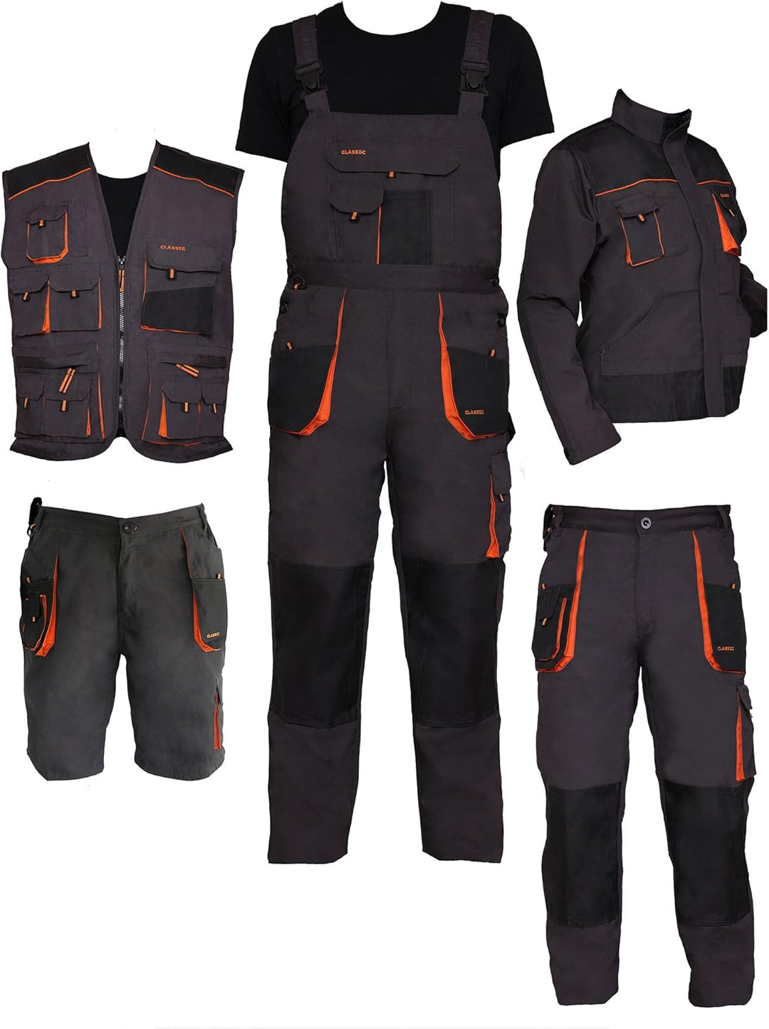 ART.MAS Arbeitsweste, Montageweste, Weste, Handwerker, KFZ, Classic, 270 g/m2 Gr. 46-60 48 Graphit/O