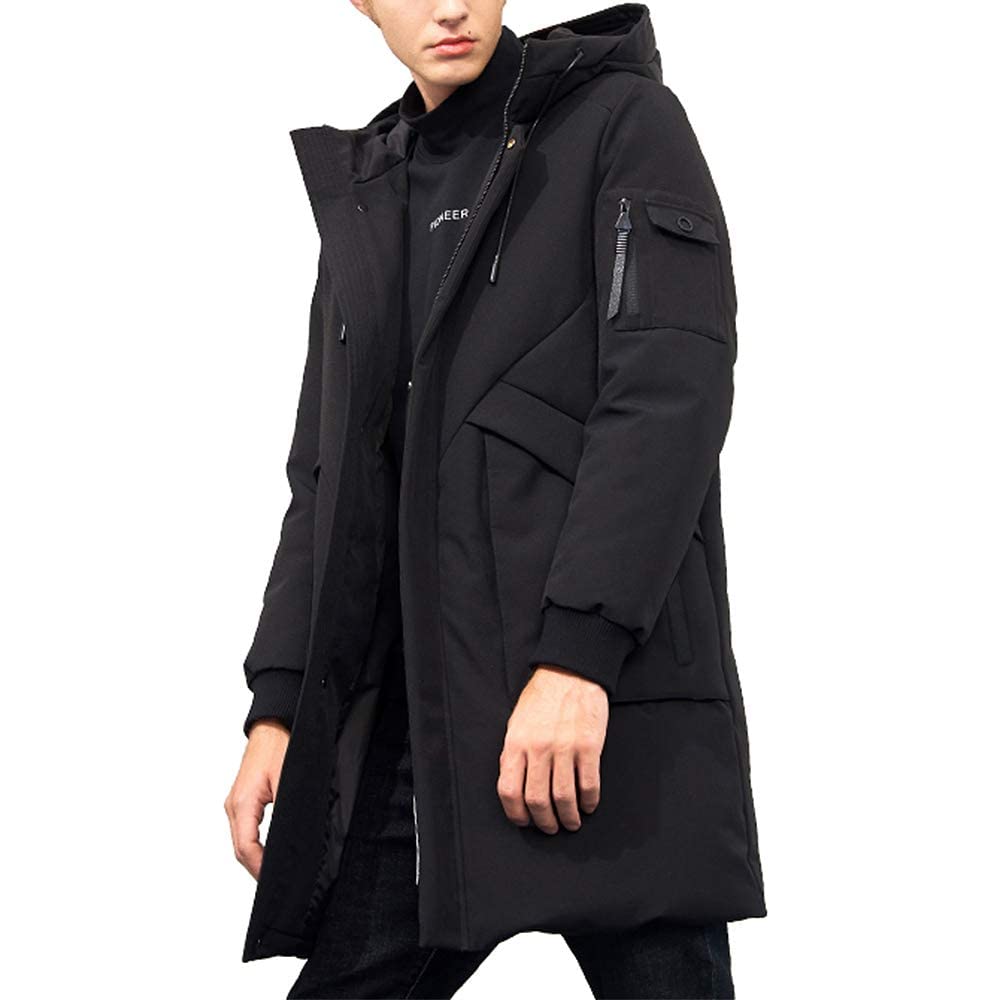 Winterjacke Herren Parka Outdoor Coat Wintermantel Herren Lang Warm Daunenjacke Thermojacke Steppman