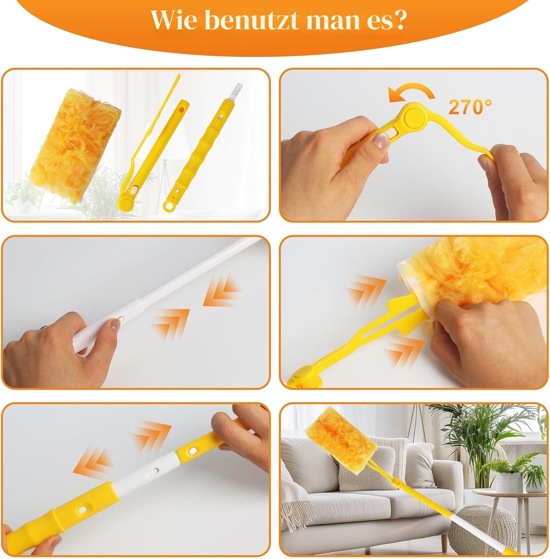 32 Stück für Swiffer Duster Staubmagnet Nachfüllpack Set, 360° für Swiffer staubmagnet nachfüllpack,