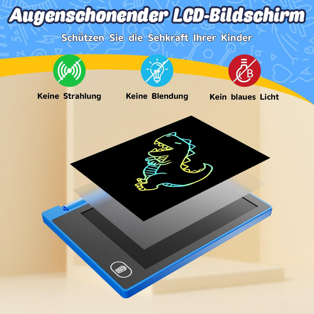 Electight 12 Stück 4.5 Zoll Klein LCD Schreibtafel für Kinder mit Haken, Tragbar Maltafel, Elektroni