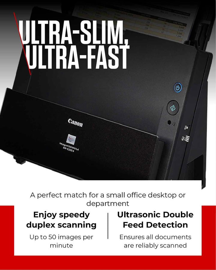 Canon DR-C225 II - imageFORMULA Dokumentenscanner (Duplex, Einzug, Farbe, 600dpi, 25 Seiten/Min, PDF