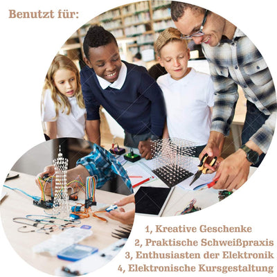 iCubeSmart 8x8x8 LED Cube Elektronik Bausatz DIY Electronic Kit DIY Löten Bausatz (3D8S-MULTI) Multi