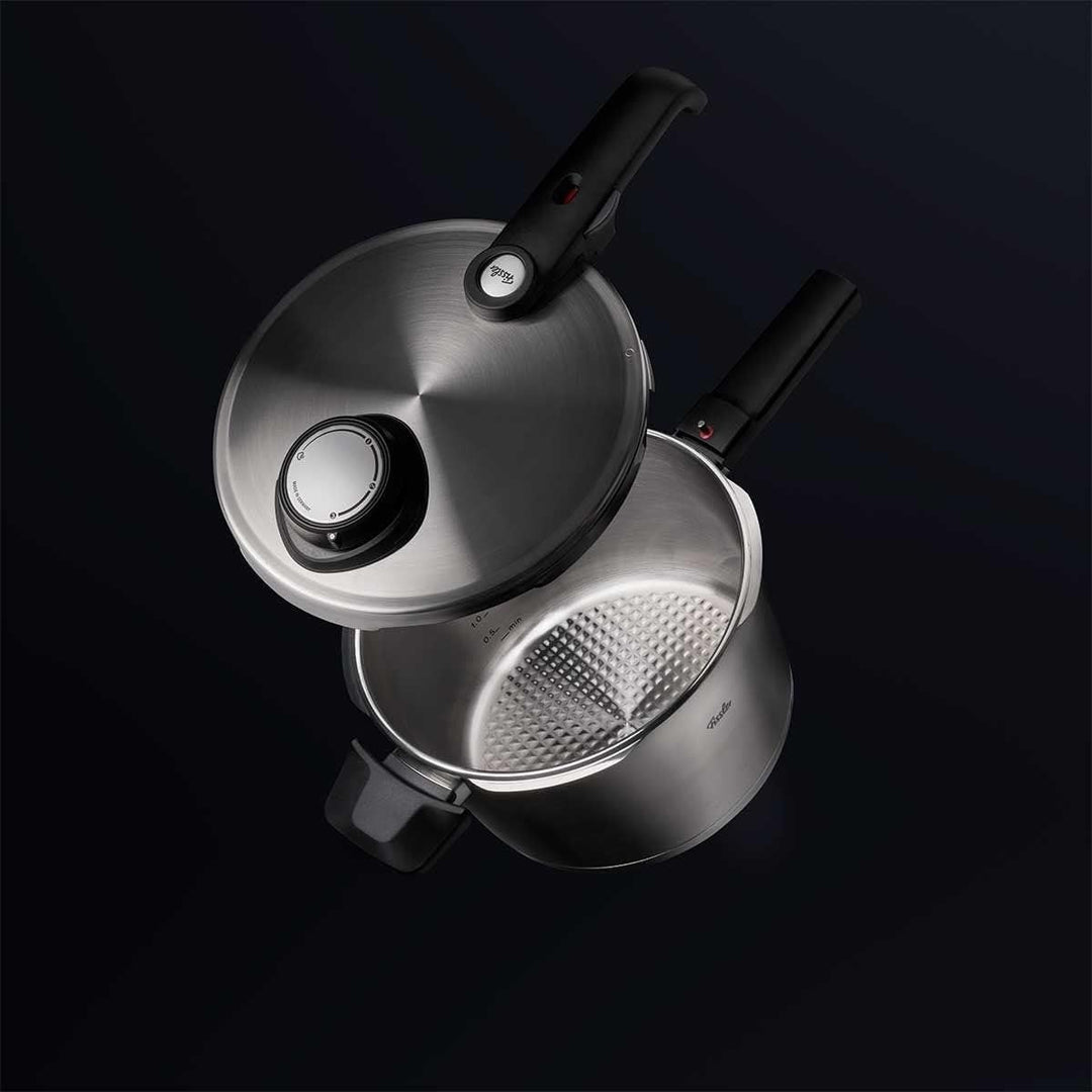 Fissler Vitavit Premium / Schnellkochtopf-Set, 4-teilig (6l - Ø 22 cm & Schnellbratpfanne 2,5l - Ø 2