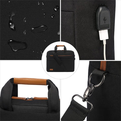 LOVEVOOK Laptoptasche 15.6 Zoll Herren Wasserdichte Laptop Tasche Aktentasche Notebooktasche für Bus