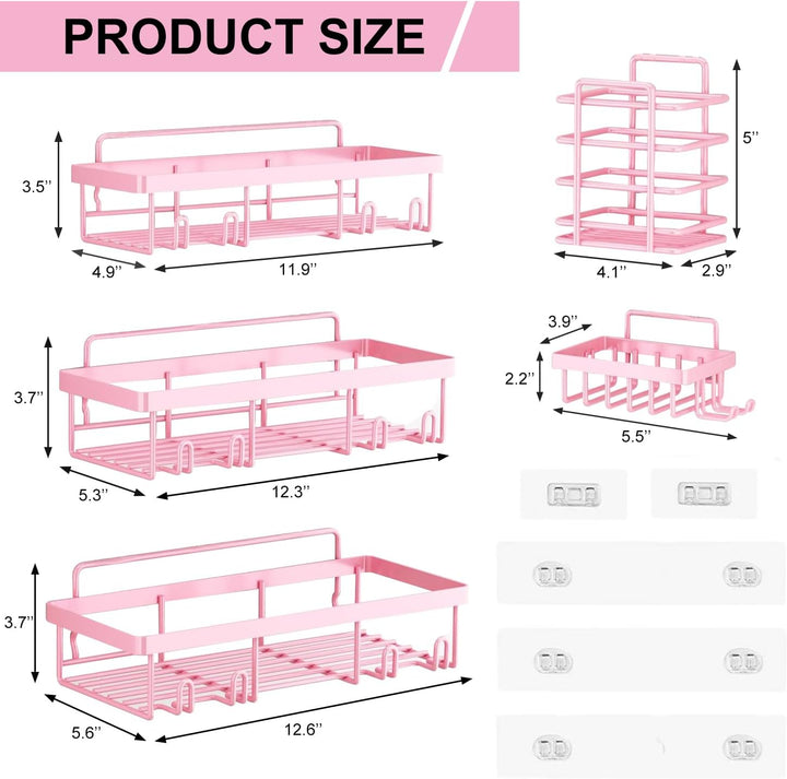 Esteopt Duschablage Ohne Bohren: rostfreie Badezimmer,Shampoo Halterung,Bathroom Organizer Shelf,sel