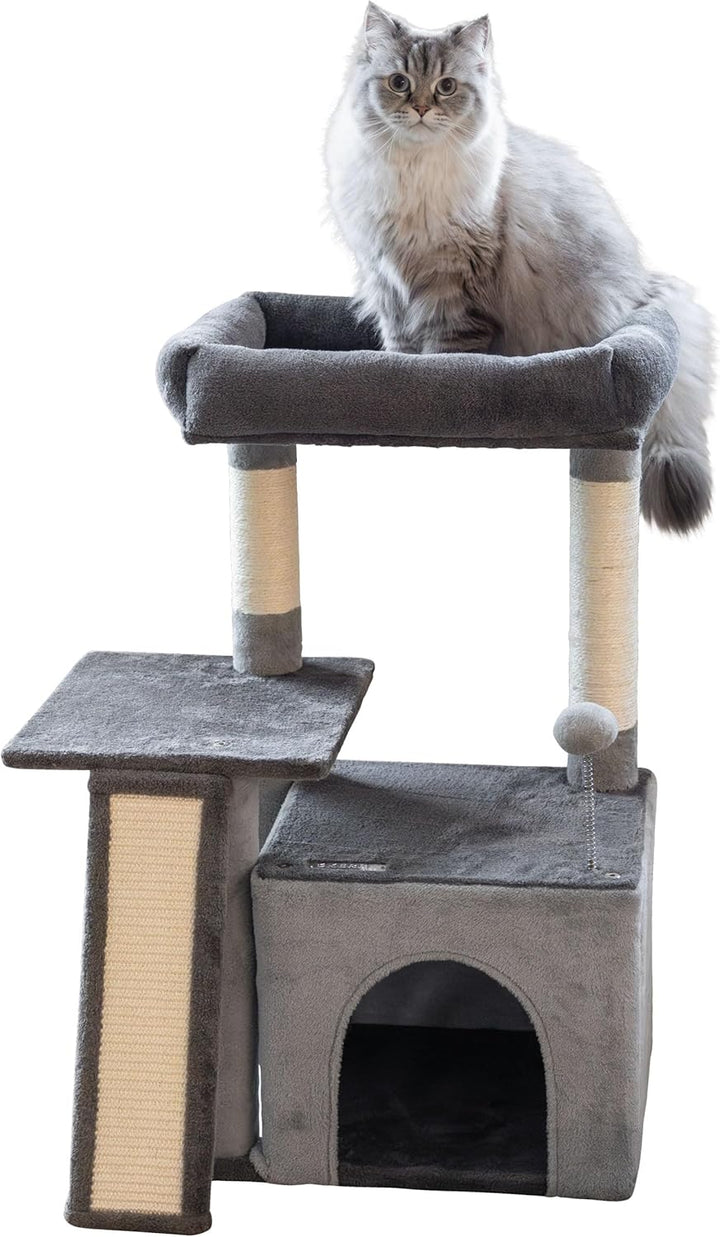 Kerbl Pet Kratzbaum Rosalie, grau, 76 cm, Katzenkratzbaum, Kratzbrett, Holz, Katzen, Kitten, Rosalie
