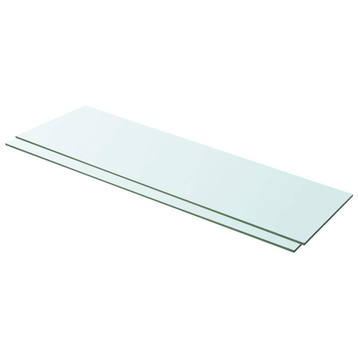 Gecheer Regalböden 2 STK. Glas Transparent 100 x 30 cm Glasregal Wandregal für Badezimmer Glasablage