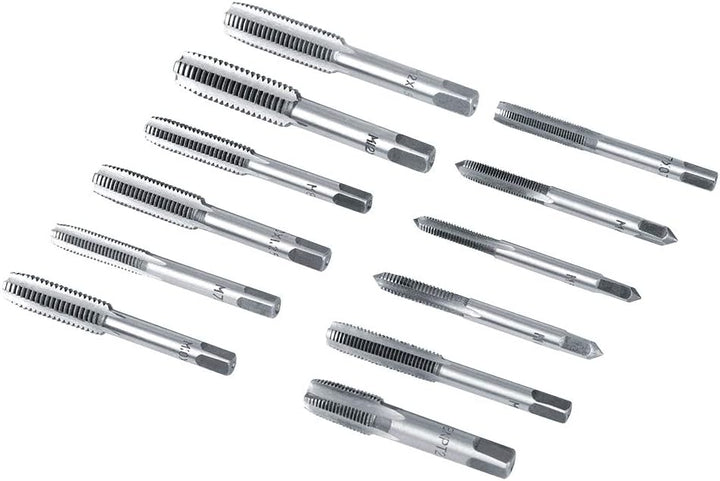 Gewindeschneider Set 40tlg, Profi Gewindebohrerset Feingewinde Gewindeschneidsatz Metrisch M3-M12 Ge