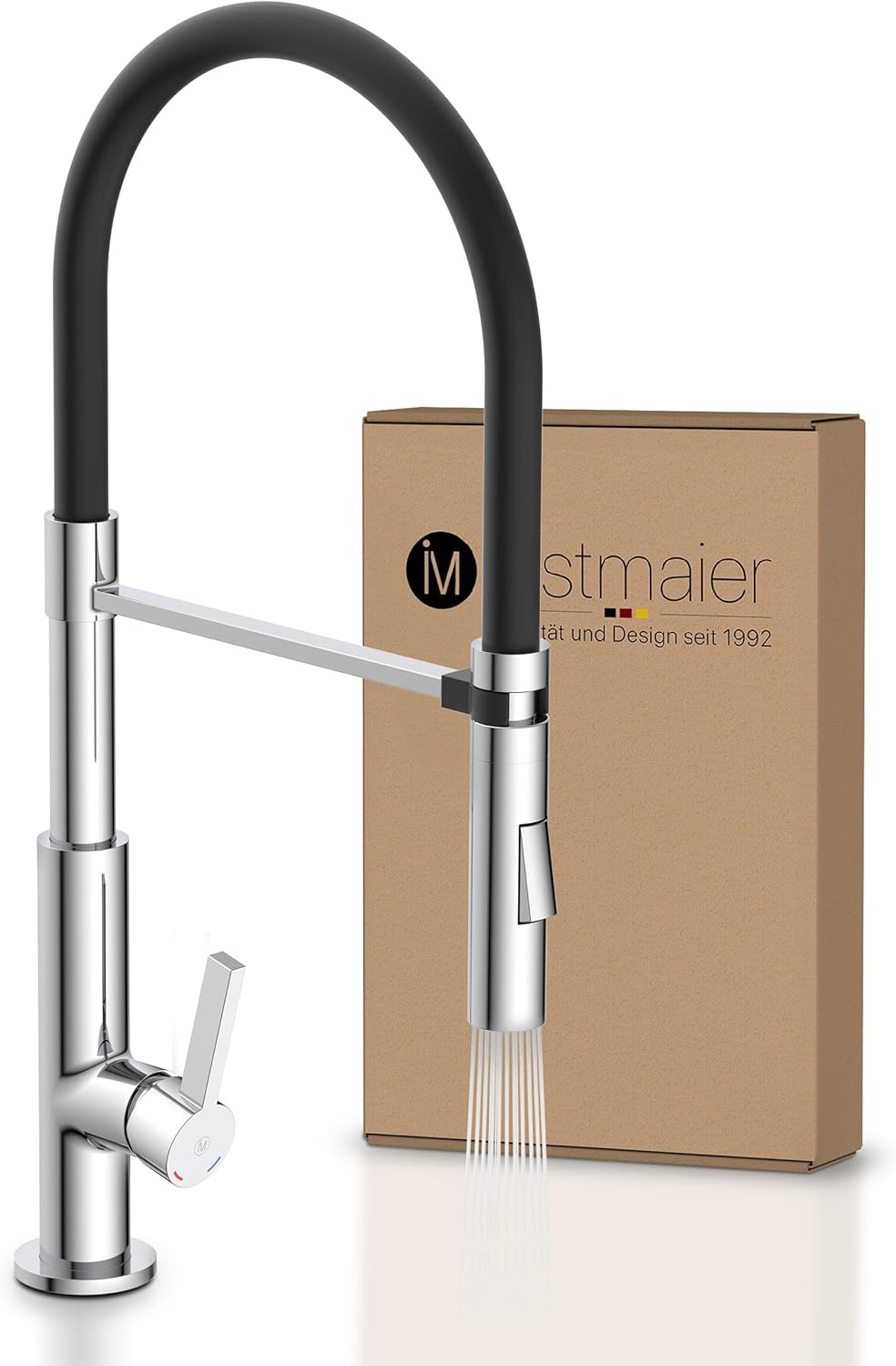 instmaier K4 | Wasserhahn für die Küche | Spültischarmatur mit flexibler Geschirrbrause | Mischbatte