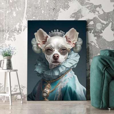 Artmazing | Chihuahuabild gross hochkant | Bilder Chihuahua modern auf Leinwand | Chihuahuabilder Mo