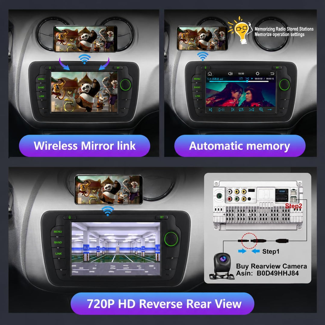 Auto-Radio für Seat Ibiza 6j IV 2008-2014 | Linux-System,Hohe Leistung, Ibiza Radio mit Wireless Car