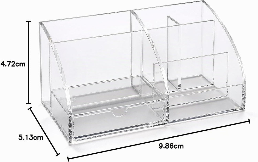Osco AD01 Schreibtisch-Organizer aus klarem Acryl, Clear Acrylic Clear Acrylic Single, Clear Acrylic