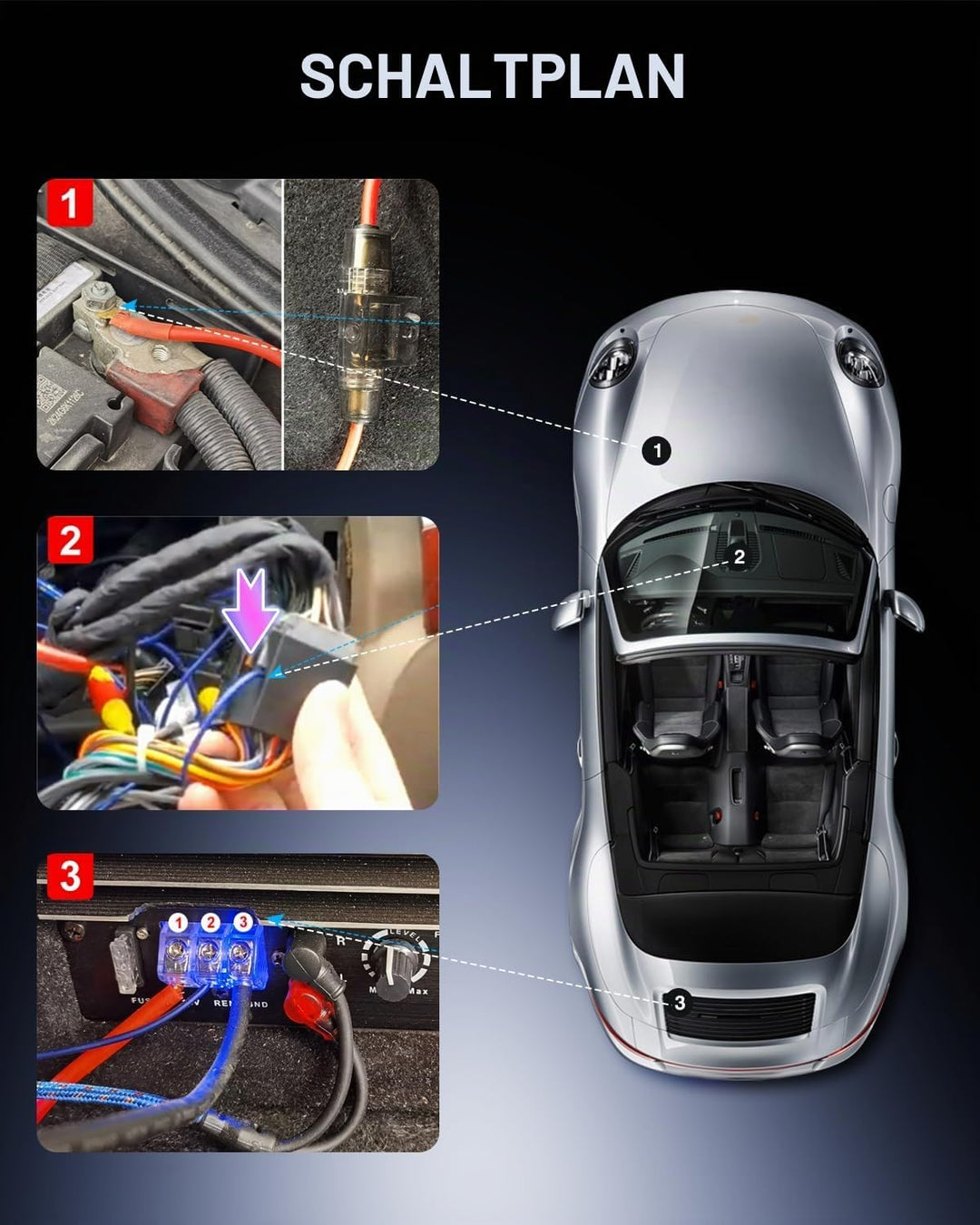 Kofferraum-Subwoofergehäuse mit Integriertem Verstärker, leistungsstarker Gehäuse Subwoofer mit 3800