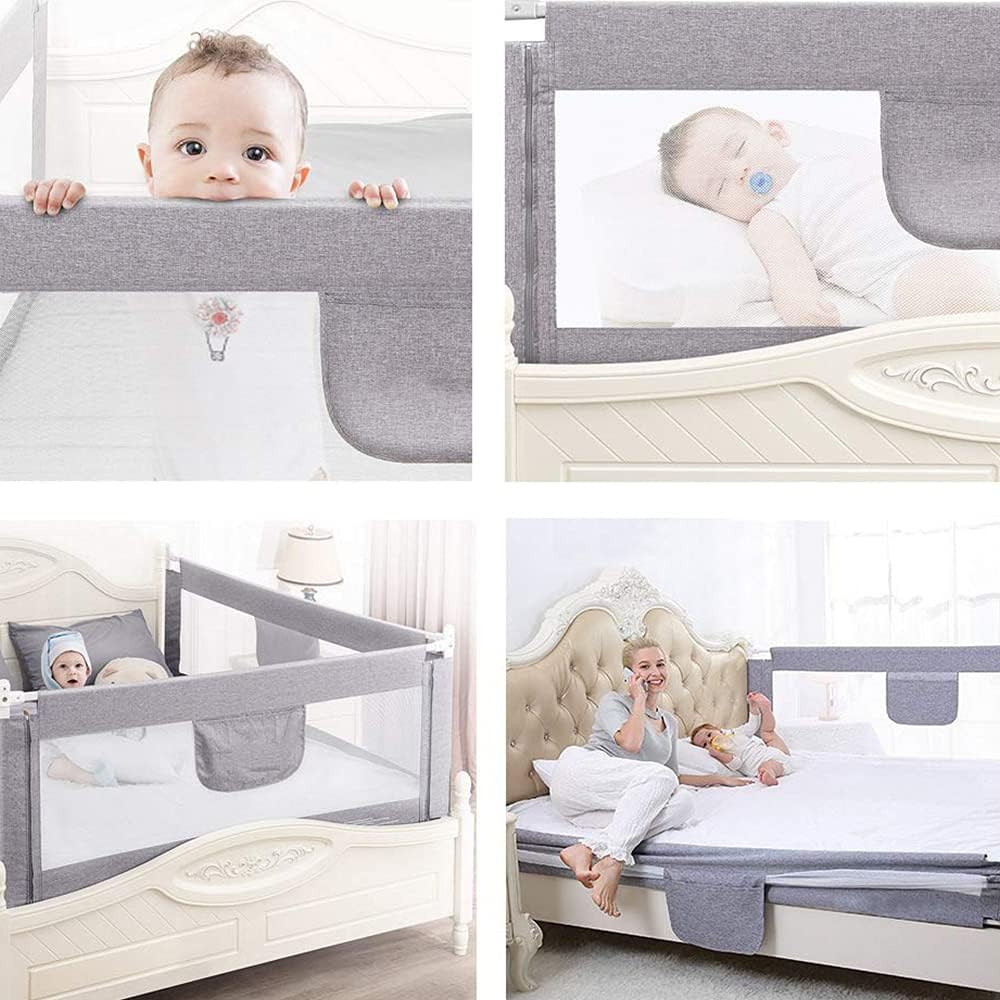 höhenverstellbares Bettgitter -Kleinkind Bettschutzgitter Bettgitter Kinderbettgitter Babybettgitter