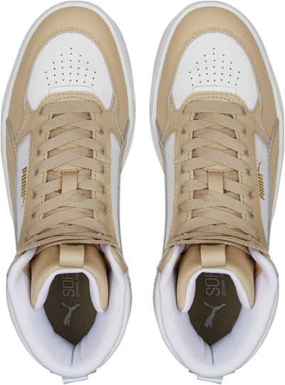 PUMA Damen Karmen Rebelle Mid Sneaker 40.5 EU Puma White Light Sand, 40.5 EU Puma White Light Sand