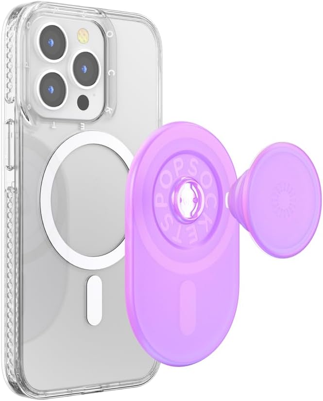 PopSockets runder Telefongriff kompatibel mit MagSafe, Adapterring im Lieferumfang entha
