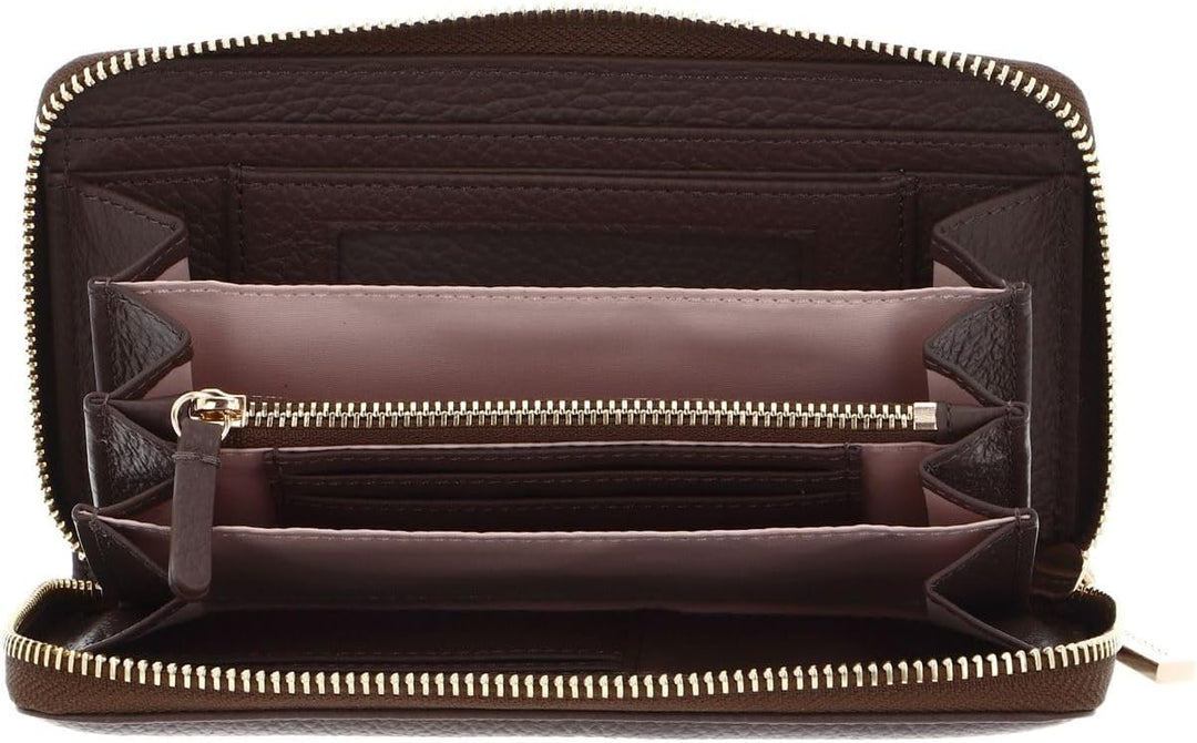 Coccinelle Metallic Soft - Geldbörse 7cc 18 cm Coffee