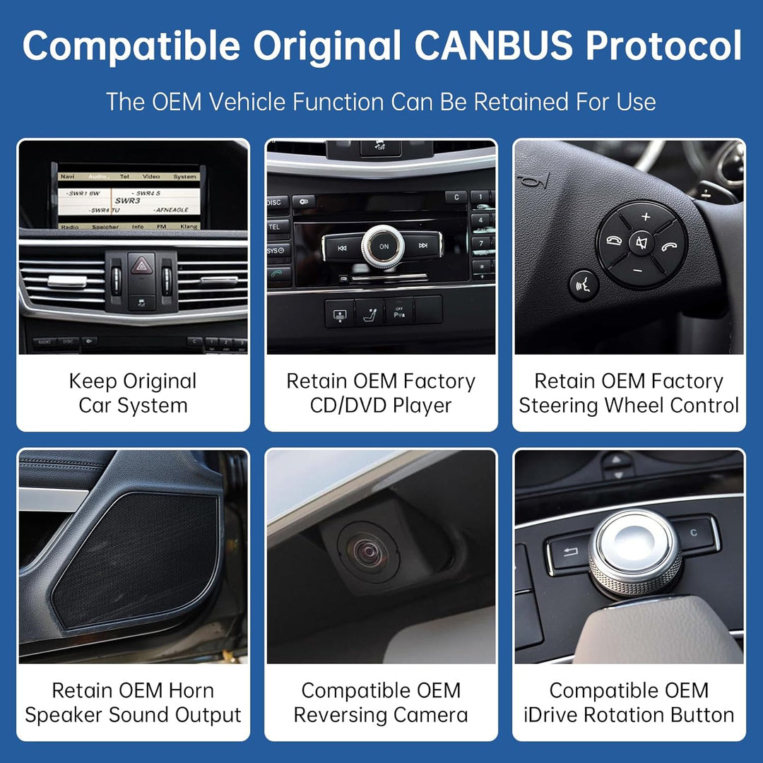 Road Top 12,3 Zoll Ultra-schmal Autoradio Touchscreen Drahtlos CarPlay Android Auto für Mercedes Ben