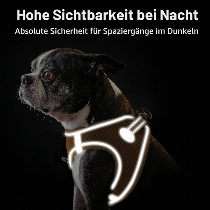 Joytale Hundegeschirr, Reflektierend Weich Gepolstert Hunde Geschirr, Air-Mesh Atmungsaktiv Brustges