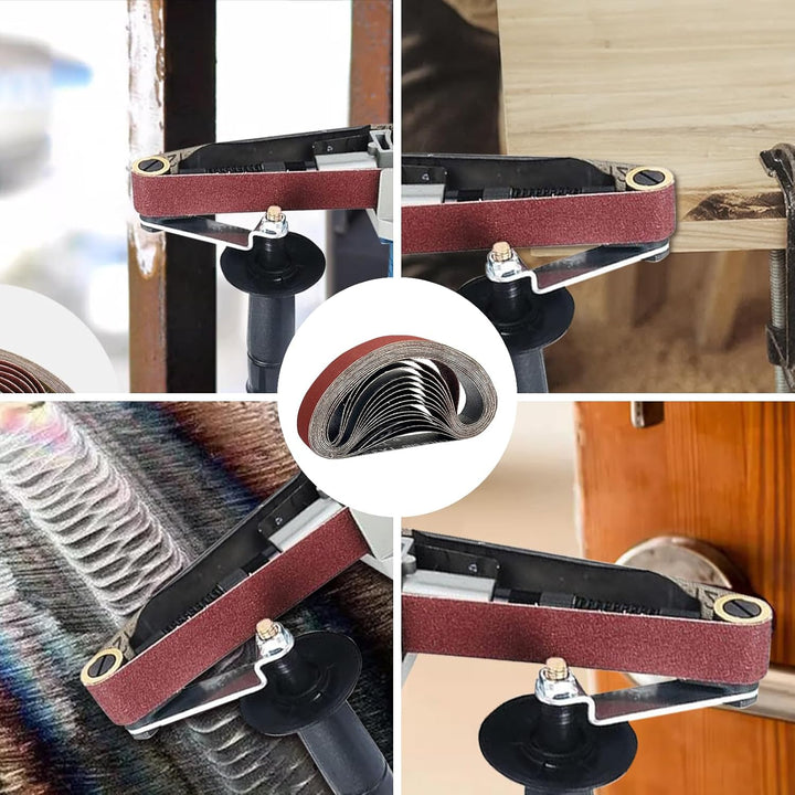 SenmaiTools Schleifbänder 30 X 533 mm, (Korn 40 80 120 150 240) Professionelle Schleifbänder, Schlei