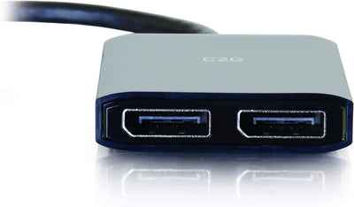 C2G DisplayPort™ 1.2 to Dual DisplayPort™ MST Hub 4K Doppelmonitor MST Hub, Mini DP Multi-Stream Tra