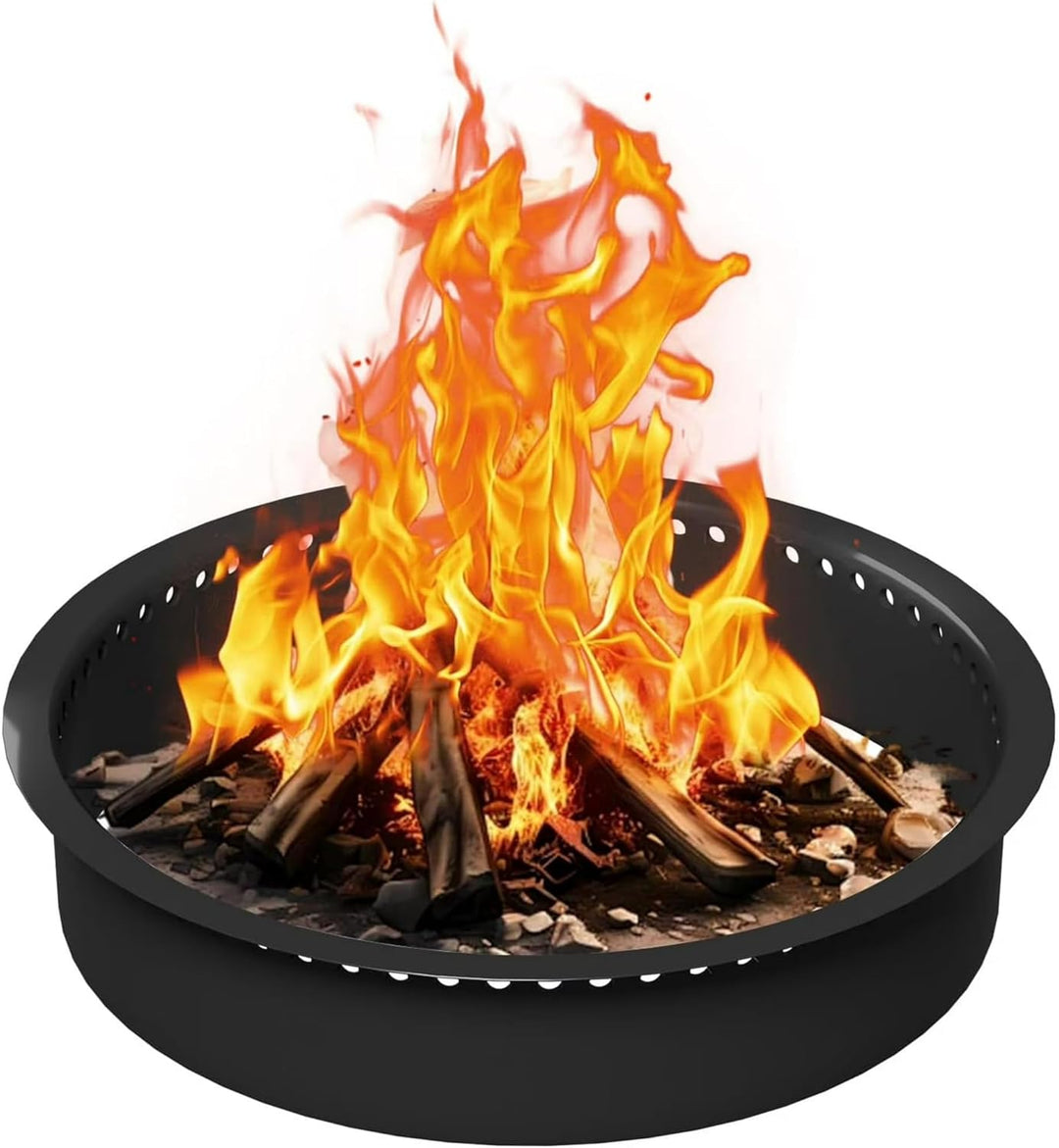 GarveeHome Feuerstelle Für Outdoor, Rauchfreie Feuerstellenring, Rund Feuerschale Garten, Kohlenstof