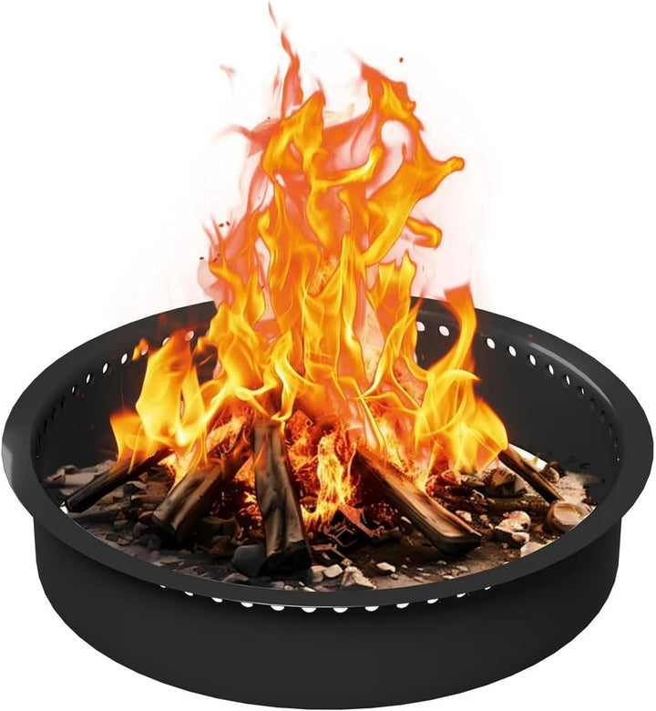 GarveeHome Feuerstelle Für Outdoor, Rauchfreie Feuerstellenring, Rund Feuerschale Garten, Kohlenstof