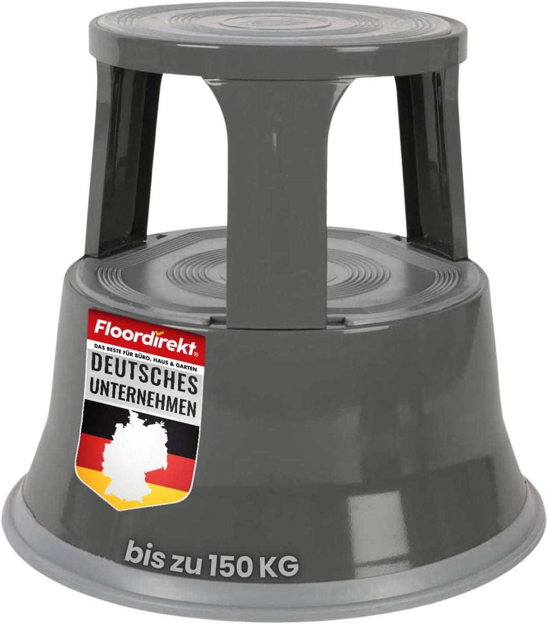Floordirekt Rollhocker, Tritthocker, Elefantenfuss | Hocker für Buro oder Gewerbe | TÜV + GS geprüft