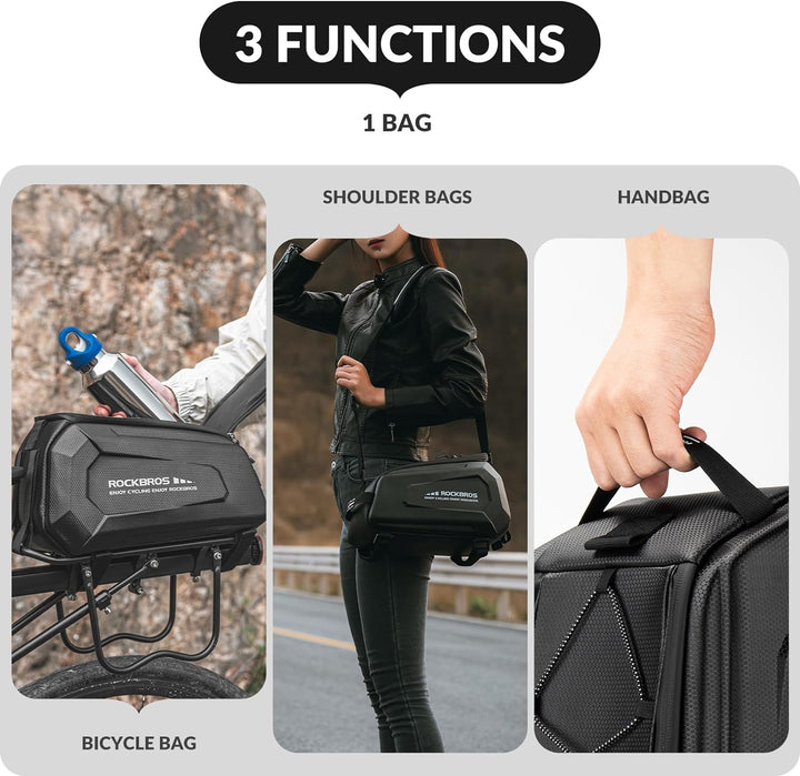 ROCKBROS Fahrrad Gepäckträgertasche Fahrradtasche für Gepäckträger 9 L Wasserdicht Transporttasche m