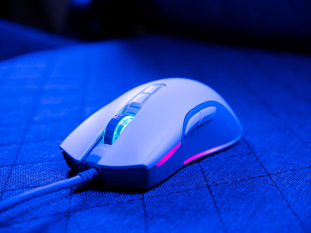 Newskill Eos Ivory Professionelle Gaming-Maus mit RGB-Beleuchtung, 16000 dpi und optischem Sensor Pi