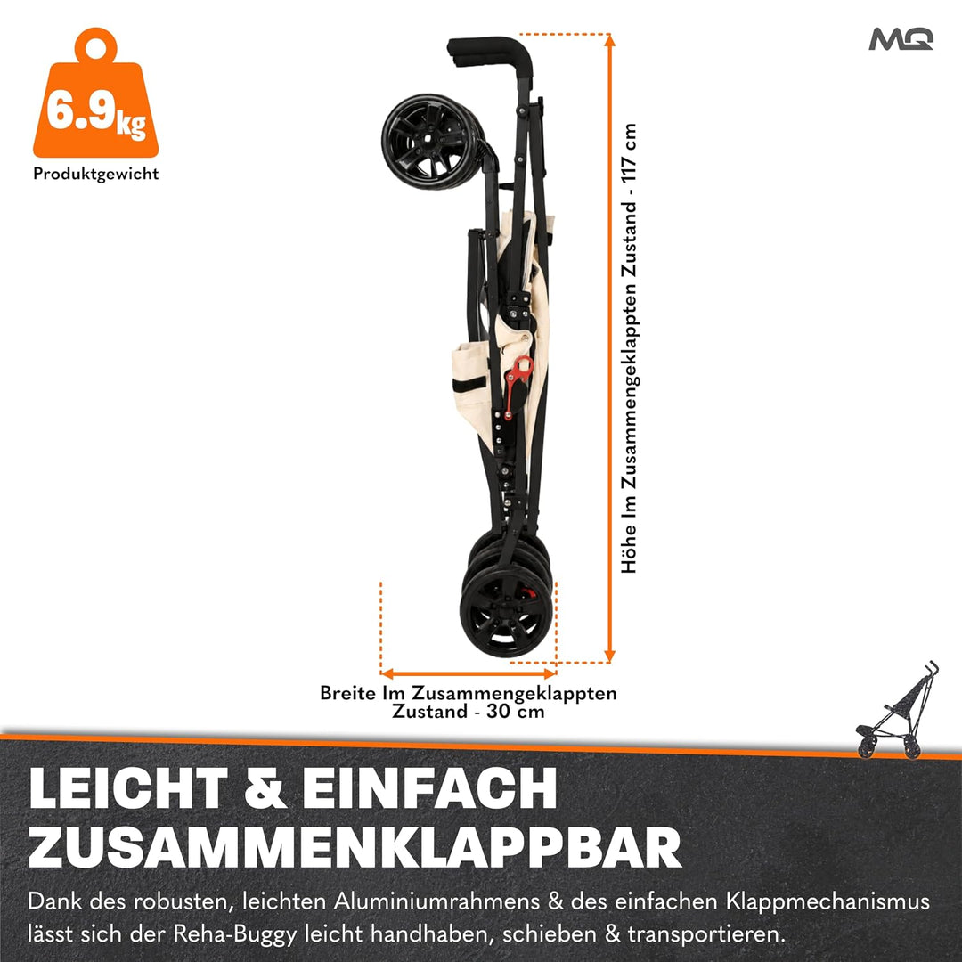 MobiQuip XL Kinderwagen für Kinder mit besonderen Bedürfnissen, Rollstuhl für ältere Kinder, einfach