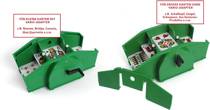 ASS Altenburger 22574033 - Kartenmischer Vario mit Handkurbel, für unterschiedliche Kartenformate ge