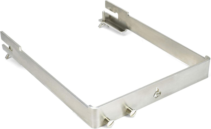 Grillrost.com Das Original Bretthalter für alle Feuerplatten mit 3-12mm Stärke | Buchenholz und Edel