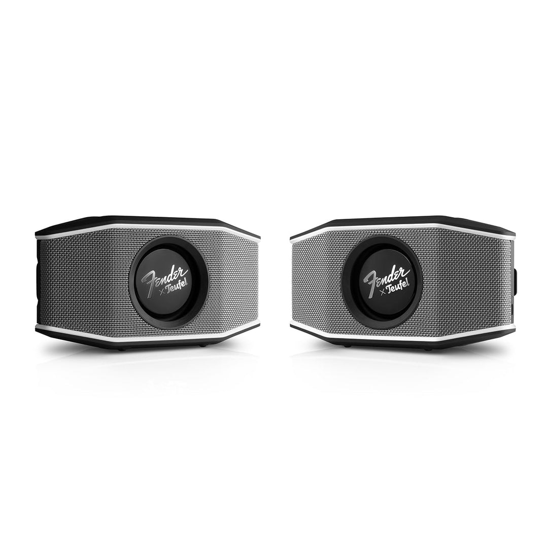 Teufel Fender x ROCKSTER GO 2 Stereo-Set Bluetooth Speaker - Tragbarer Lautsprecher mit Langer Akkul