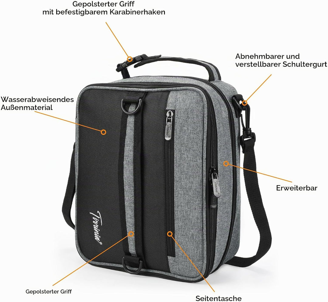 Kato Tirrinia Erweiterbare Kühltasche, Isolierte 9,5L(18 Dosen) Lunchtasche Klein für Unterwegs Arbe
