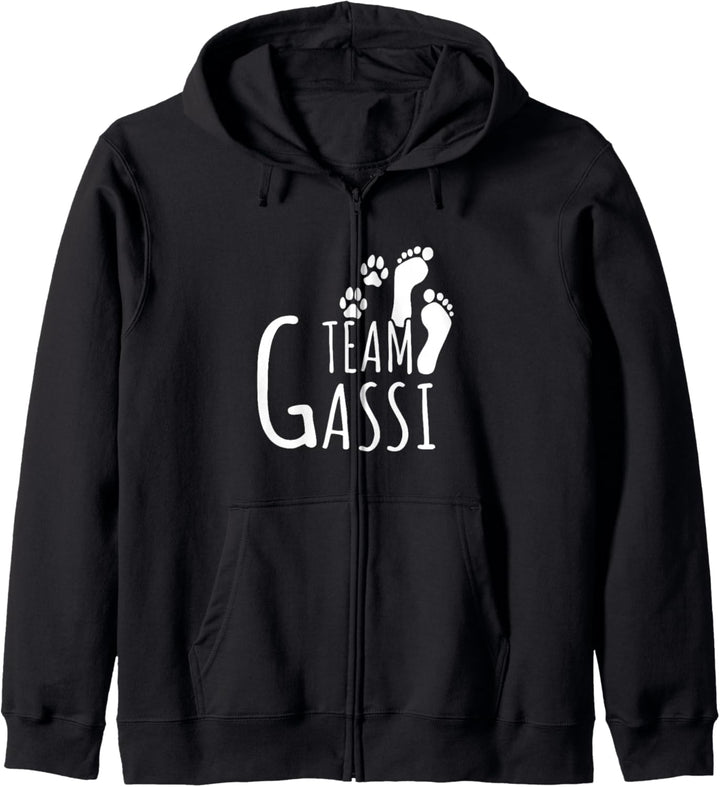 Team Gassi Hunde spazieren joggen Morgenrunde Spruch T-Shirt Kapuzenjacke