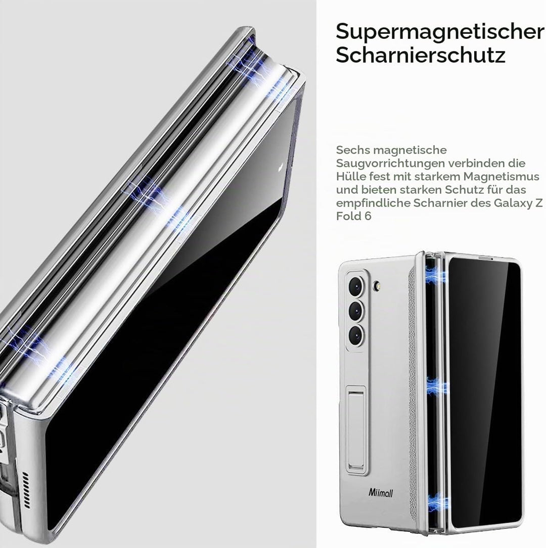 Miimall Kompatibel mit Samsung Galaxy Z Fold 6 Hülle mit Displayschutz Anti-Peeping+Magnetischer Sch