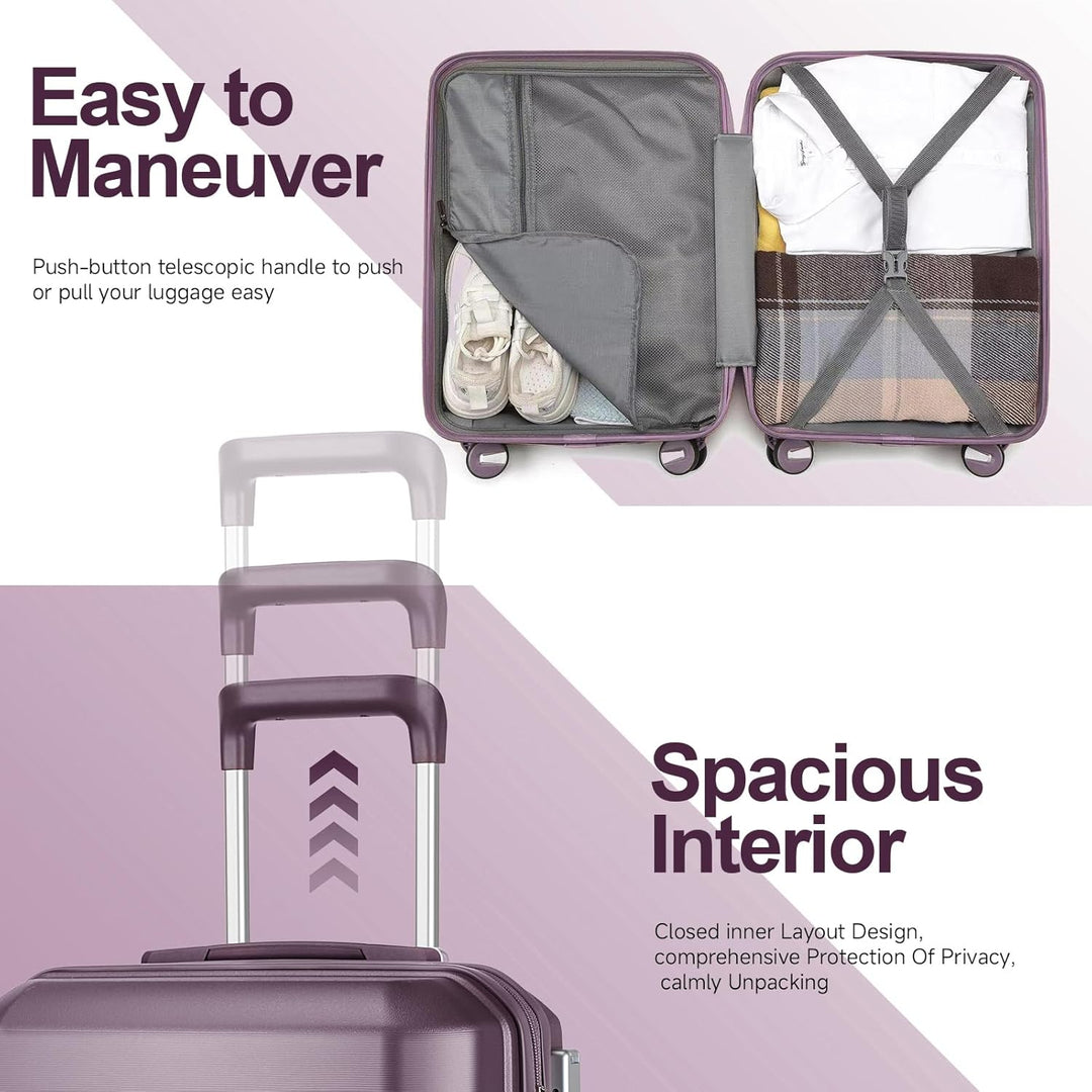 Sea choice Hartschalenkoffer Set 4 Teilig S/M/L/XL Rollkoffer Handgepäck 100% PP Reisekoffer mit 360