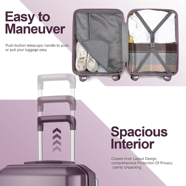 Sea choice Hartschalenkoffer Set 4 Teilig S/M/L/XL Rollkoffer Handgepäck 100% PP Reisekoffer mit 360